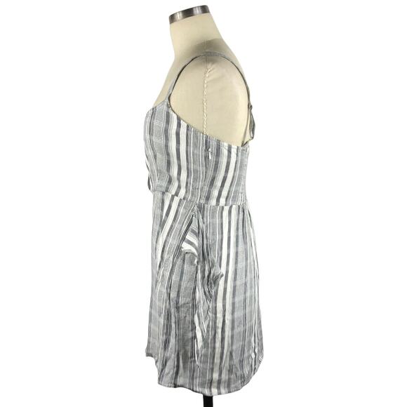 L*SPACE Black White Striped Mini Dress Size Medium Cotton Summer - Picture 5 of 5